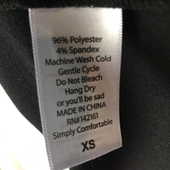 Lularoe Randy Black XS Pullover 3/4 Length Sleeve Geometric Accent Raglan Style - Picture 4 of 4